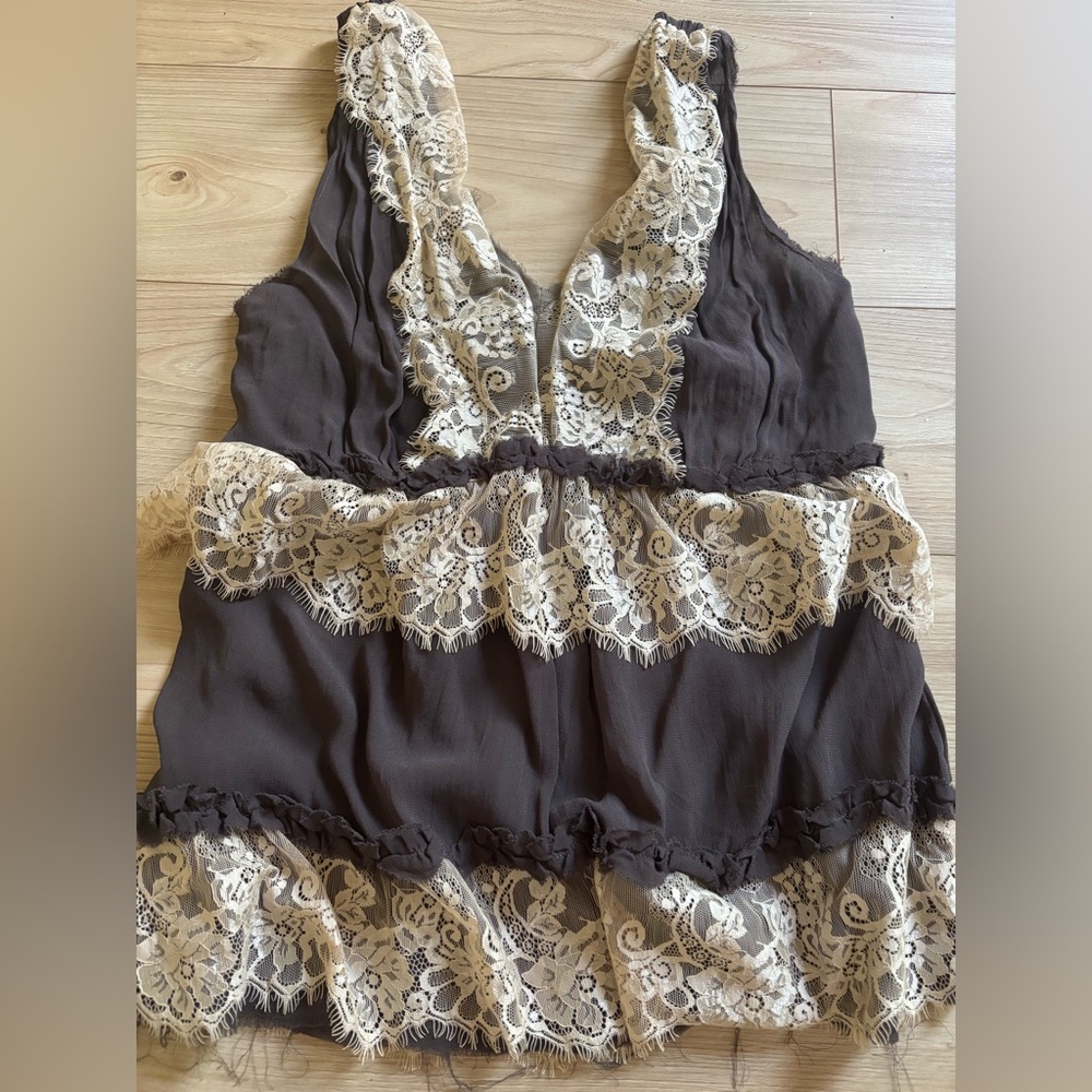 Elegant Lace Trimmed Women's Top NEXT